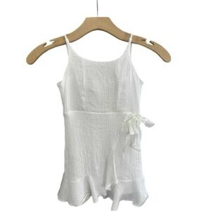 GB girls white Adjustable Spaghetti Strap Wrap dress size 5
